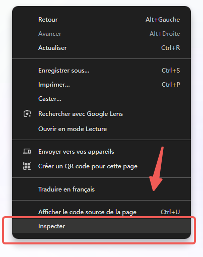 extraire l’URL d’une image sur Chrome
