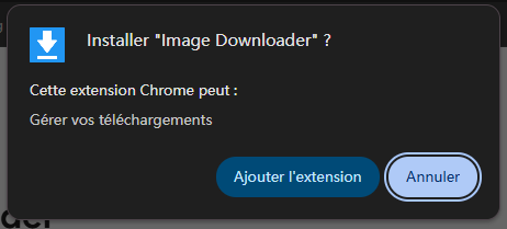 Installer l’extension Image Downloader