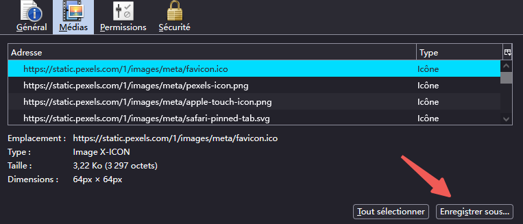 Sélectionner et télécharger toutes les images avec Firefox