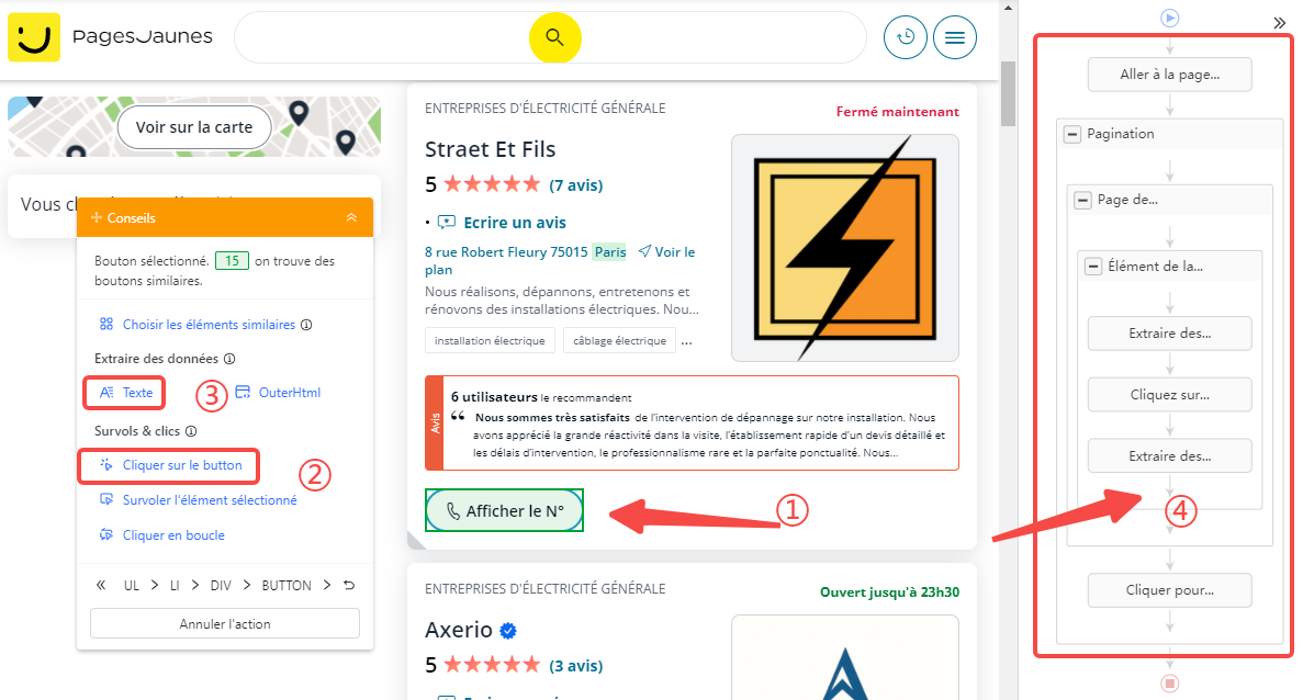 Optimisez le flux de travail depuis Pages Jaunes sur Octoparse
