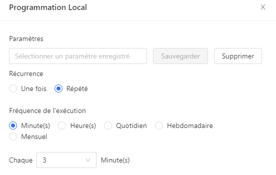 La fonctionnalité d'exportation programmée d'Octoparse