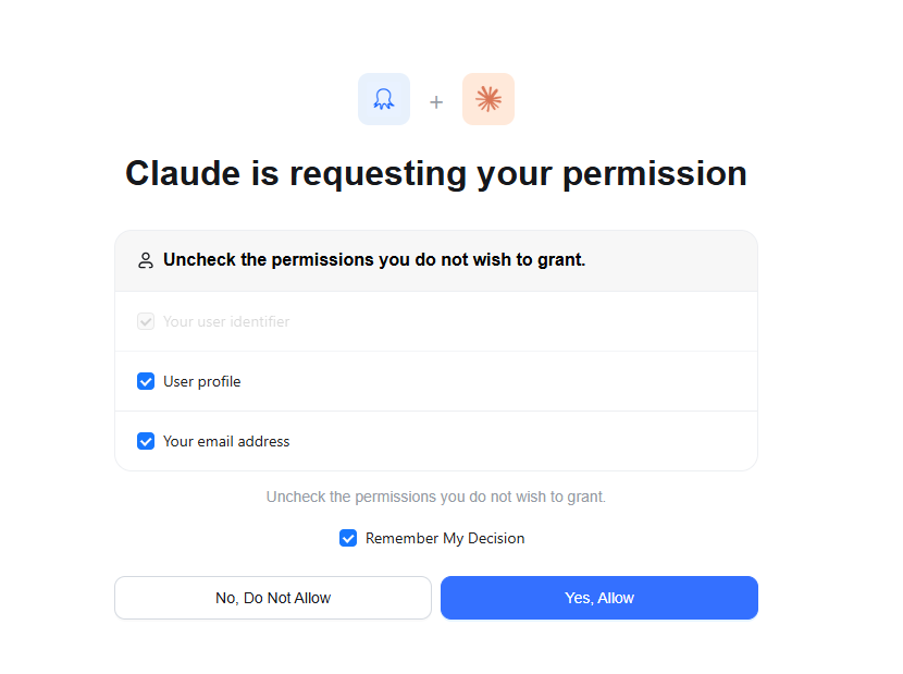 Écran d'autorisation OAuth Octoparse — connexion du compte pour activer le scraping web via Claude MCP