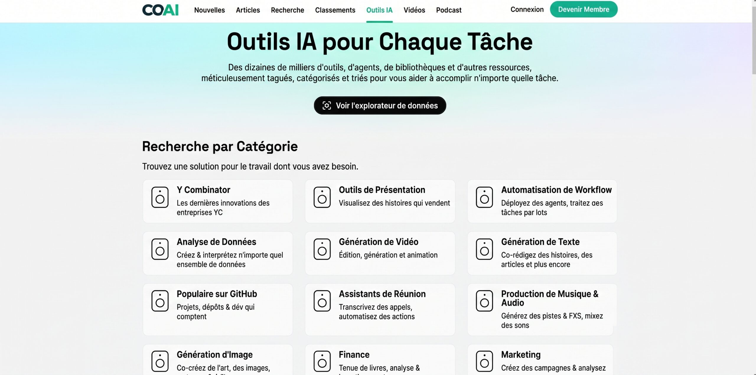 Plateforme d'outils IA pour la veille informationnelle