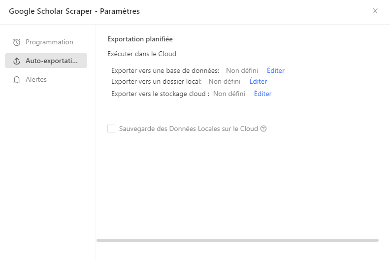 Exporter les données vers Excel, CSV ou votre base de données