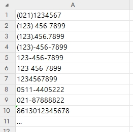 numeri in excel