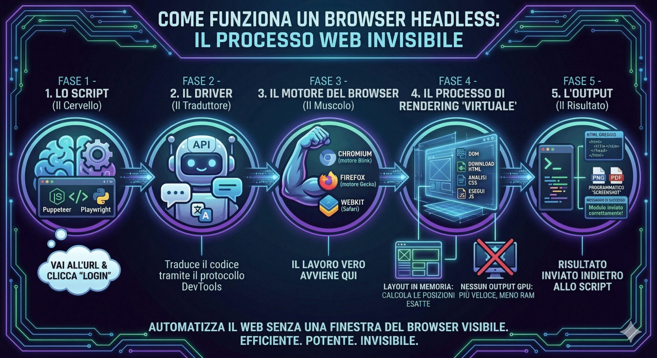 come funziona un headless browser