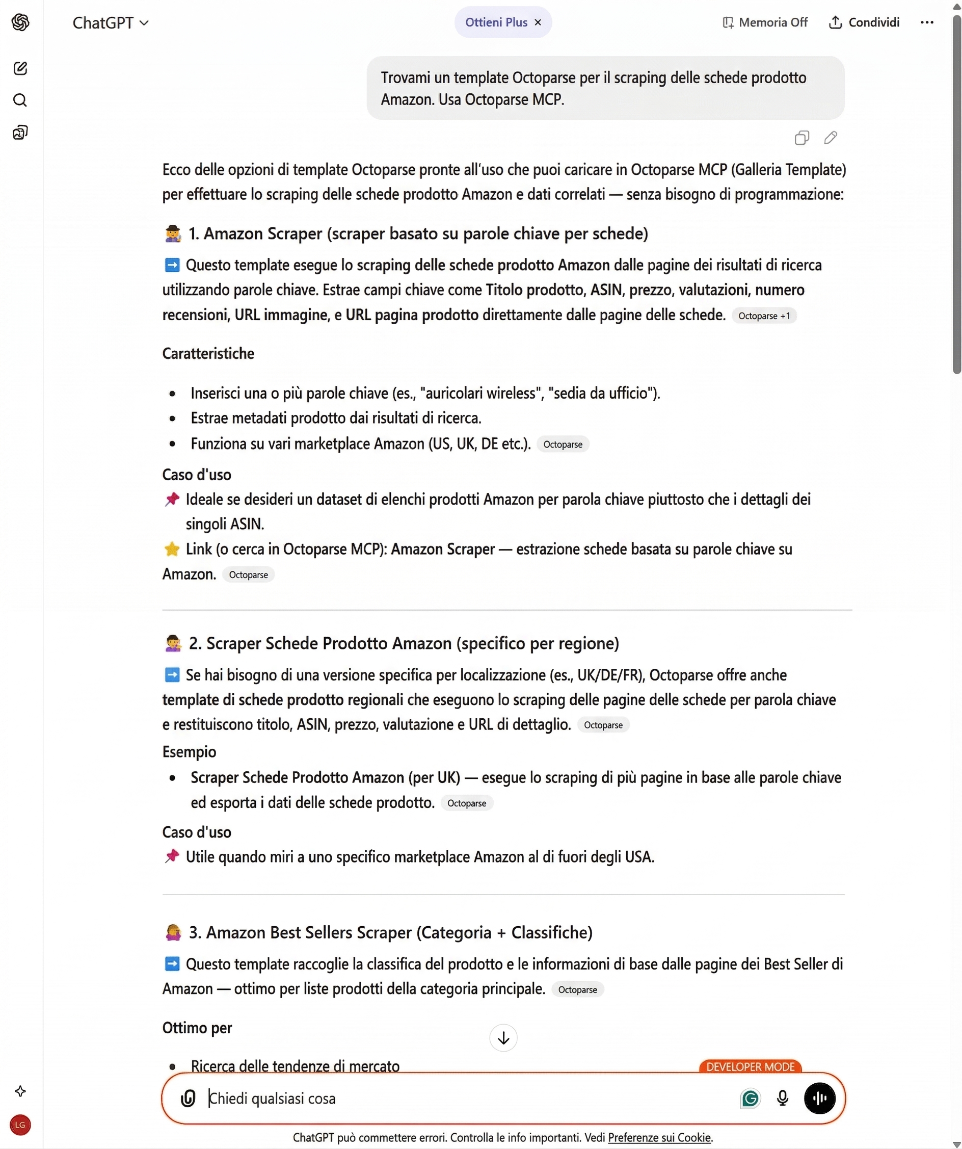 parlare con chatgpt come un analista dati
