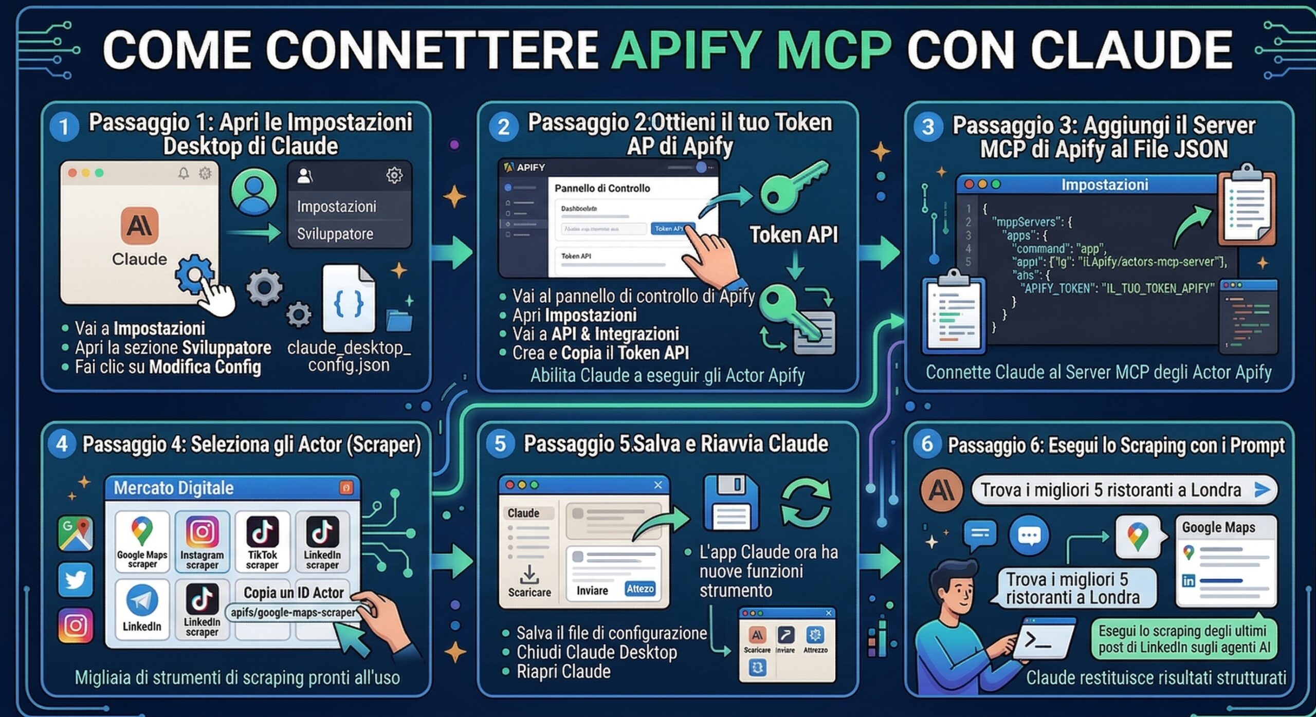 Recensione di Apify MCP e integrazione con Claude per il web scraping