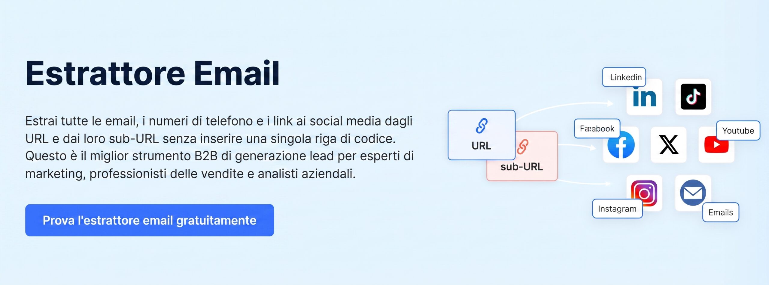 estrattore di email octoparse
