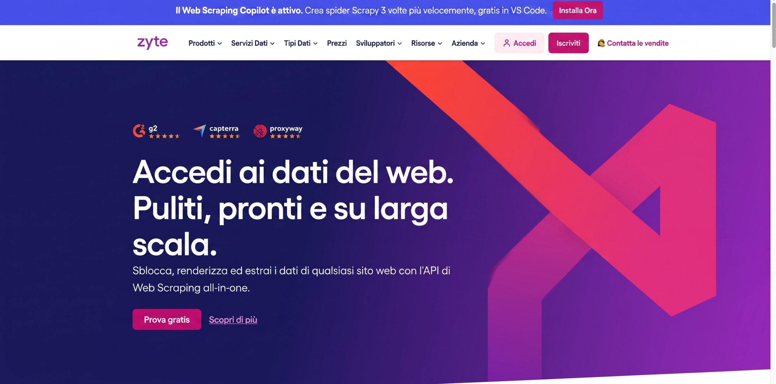 Zyte per il deployment di progetti Scrapy