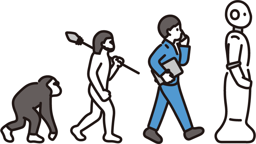 AI、人類、進化