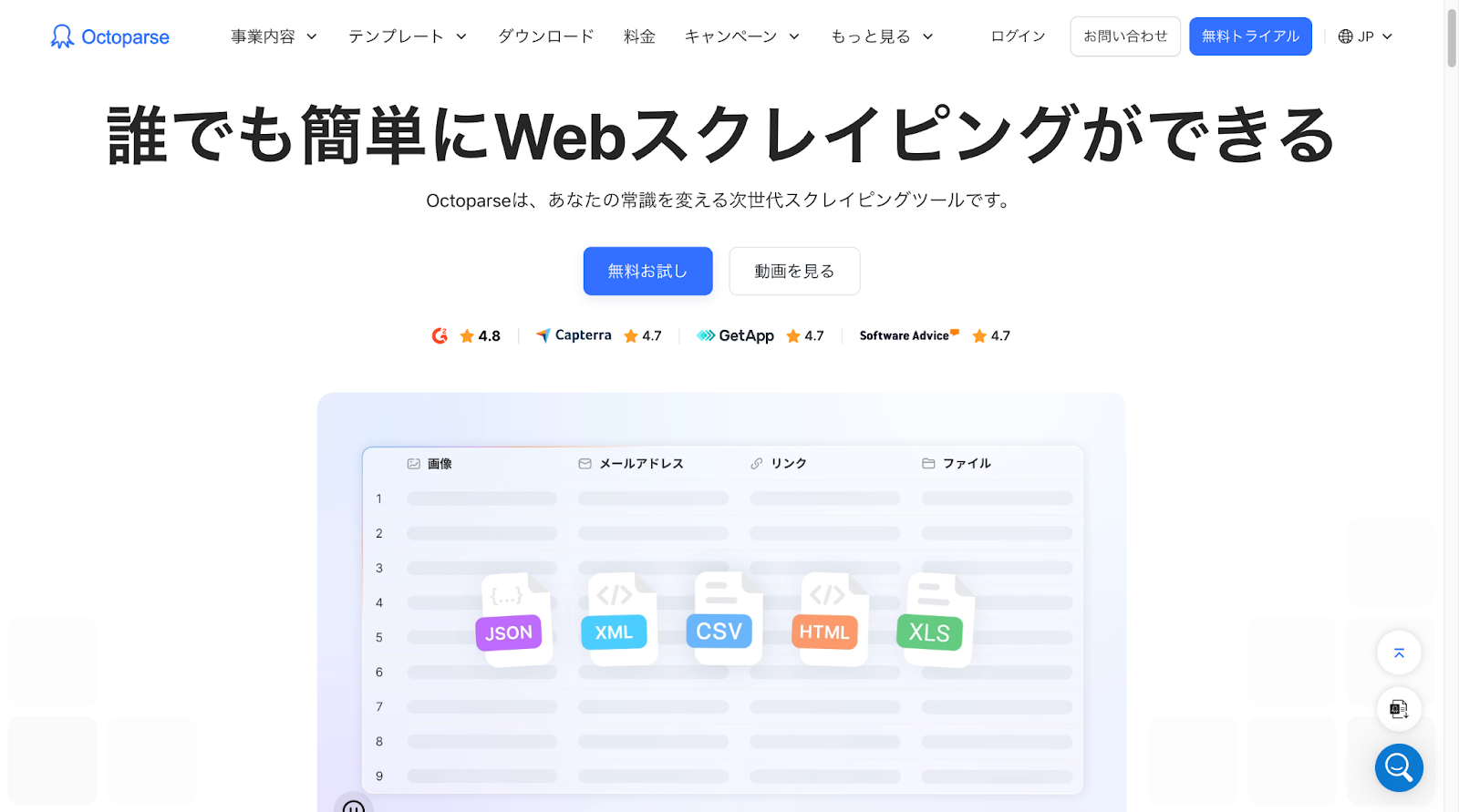 Octoparse,オクトパース