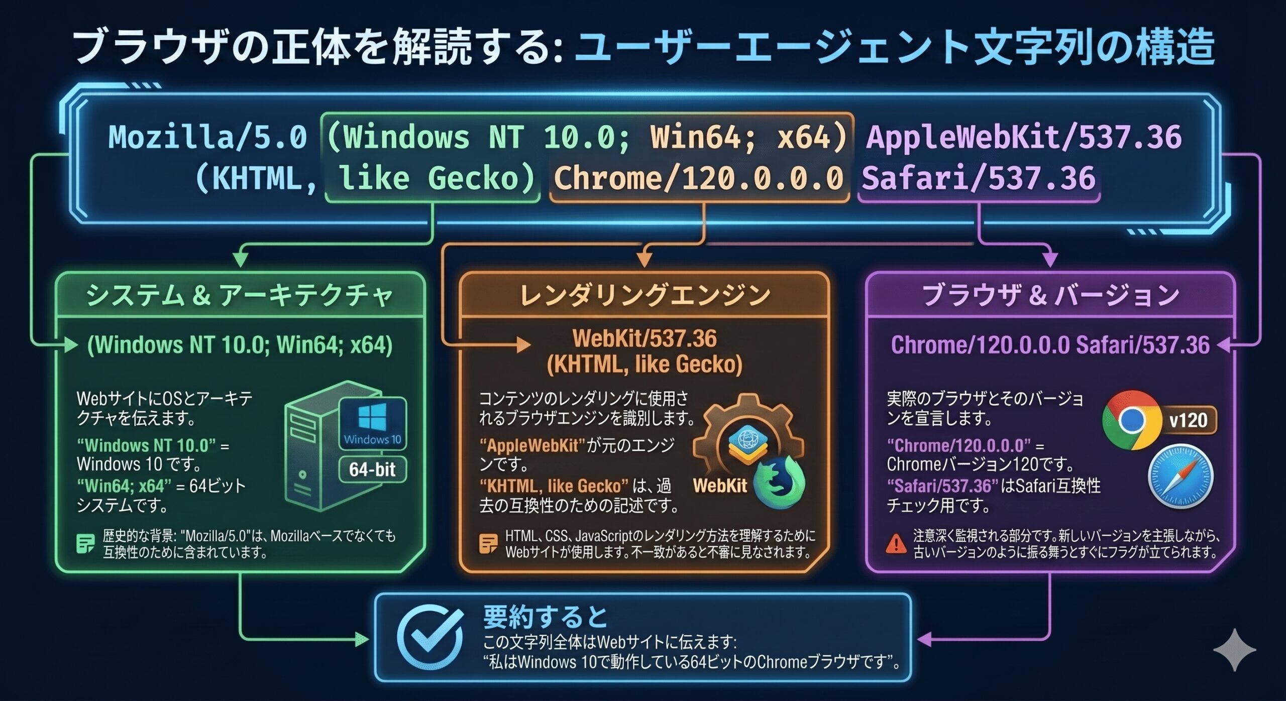 ユーザーエージェントの構造解説