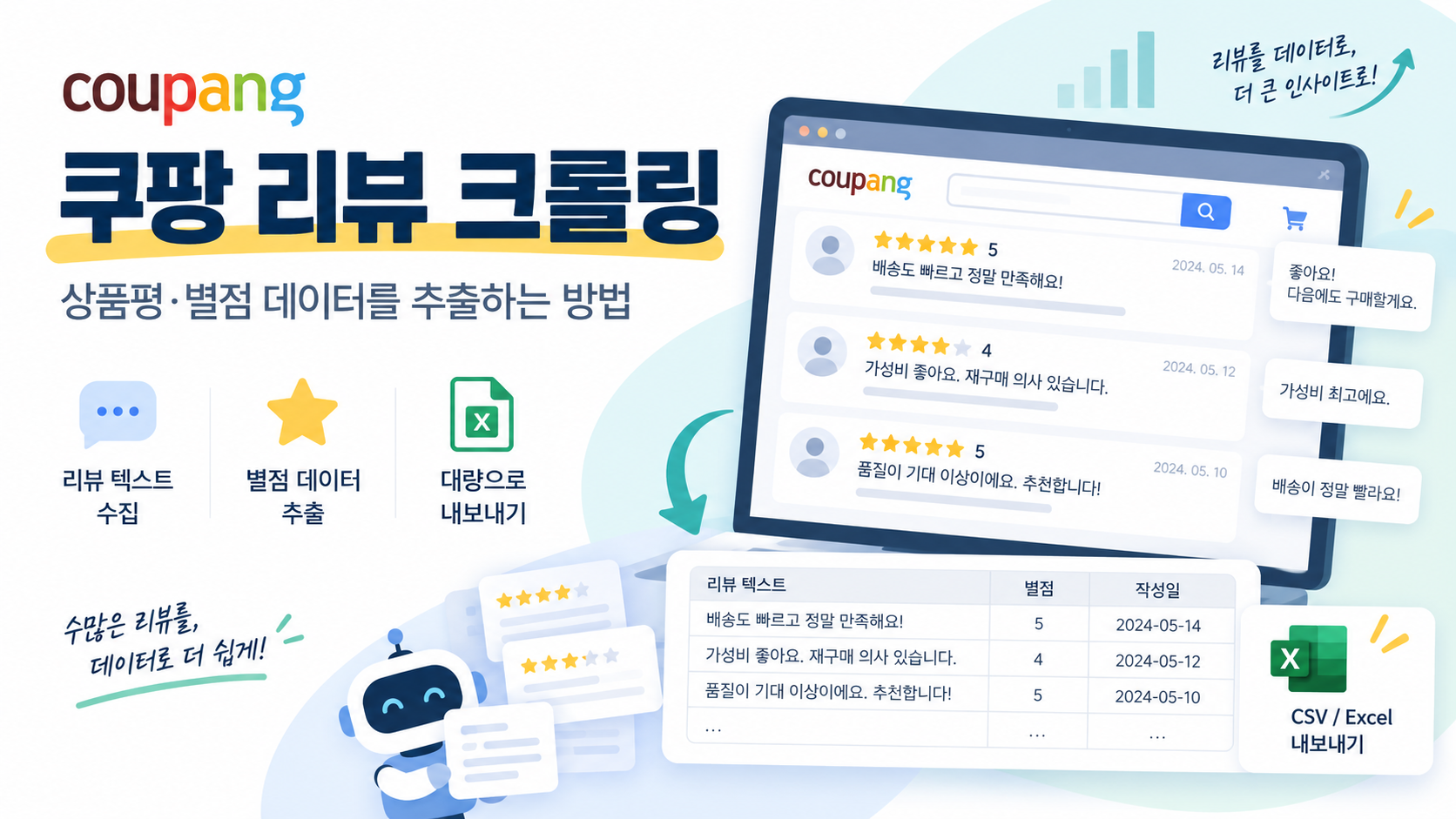 쿠팡 리뷰 크롤링: 상품평·별점 데이터 추출 방법